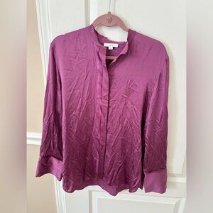 Vince Mauve Long-Sleeve Top Silk!
